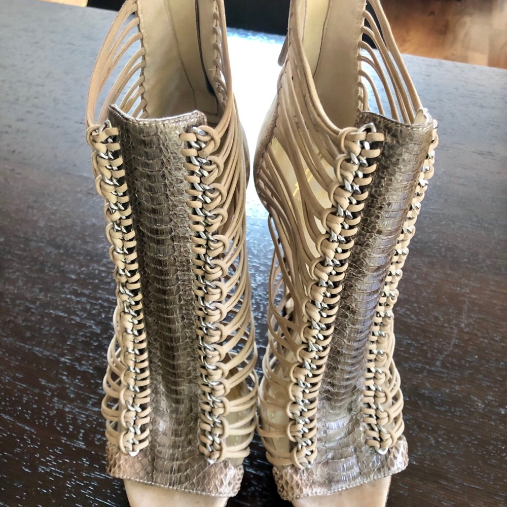Brian Atwood Python Caged Platform Bootie - Picture 5 of 8